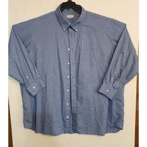 Modena Mens Classic Fit Long Sleeve‎ Dress Shirt Blue 22 36/37  5XL Big and Tall